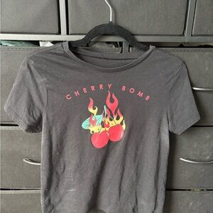 Cherry Bomb Graphic T-Shirt - Black